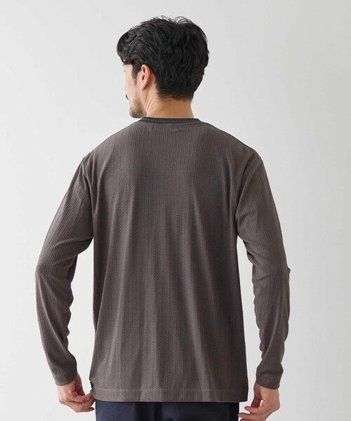 MEN'S BIGI / メンズビギ Tシャツ | リンクスジャガード　リブニットソーTシャツ | 詳細9
