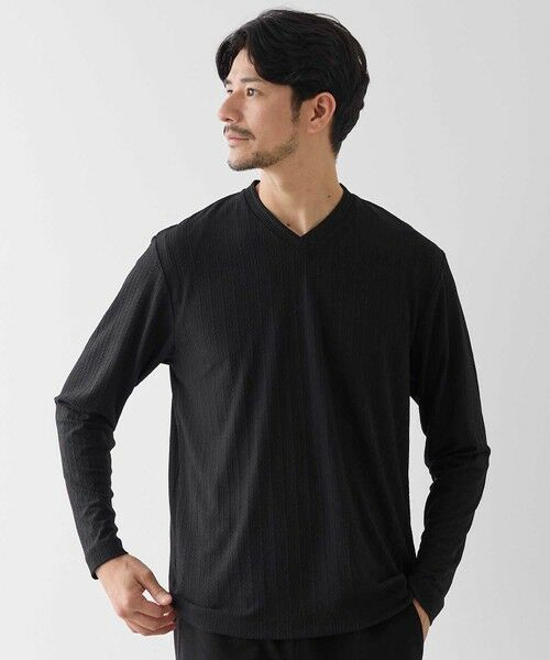 MEN'S BIGI / メンズビギ Tシャツ | リンクスジャガード　リブニットソーTシャツ | 詳細11