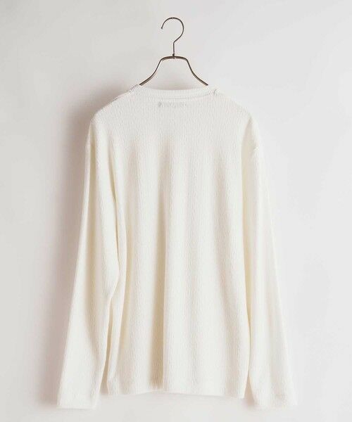 MEN'S BIGI / メンズビギ Tシャツ | ジオメトリックジャガードVネックロンT | 詳細3