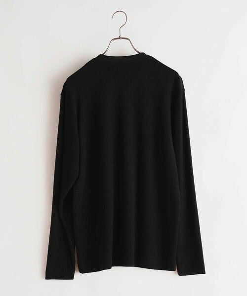 MEN'S BIGI / メンズビギ Tシャツ | ジオメトリックジャガードVネックロンT | 詳細9