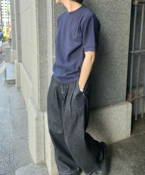 MEN'S BIGI / メンズビギ Tシャツ | リンクスジャガードグレンチェック柄T | 詳細6