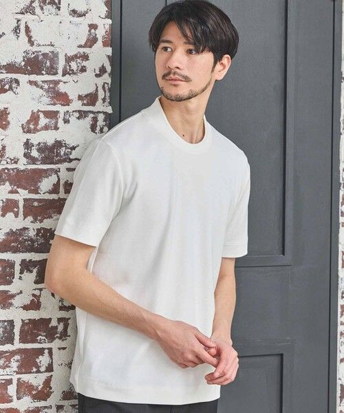 MEN'S BIGI / メンズビギ Tシャツ | シルケットスムースクルーネックテーラーTシャツ | 詳細1