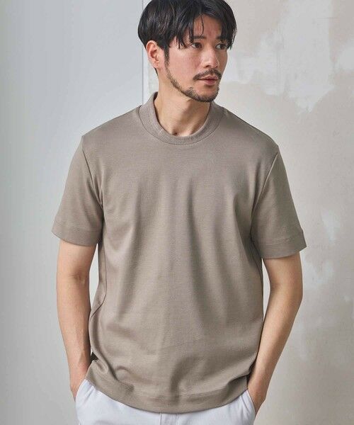 MEN'S BIGI / メンズビギ Tシャツ | シルケットスムースクルーネックテーラーTシャツ（グレー系）