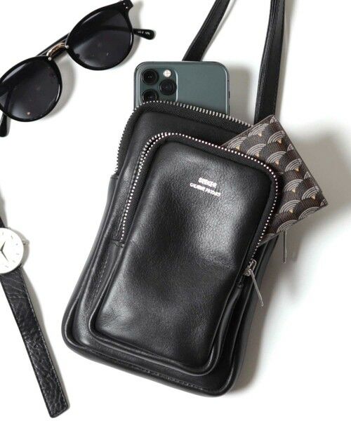 MEN'S BIGI / メンズビギ ショルダーバッグ | 【SEEKER/シーカー×UNIONSTATION別注】牛革ミニショルダーバッグ/ネックポーチ | 詳細4