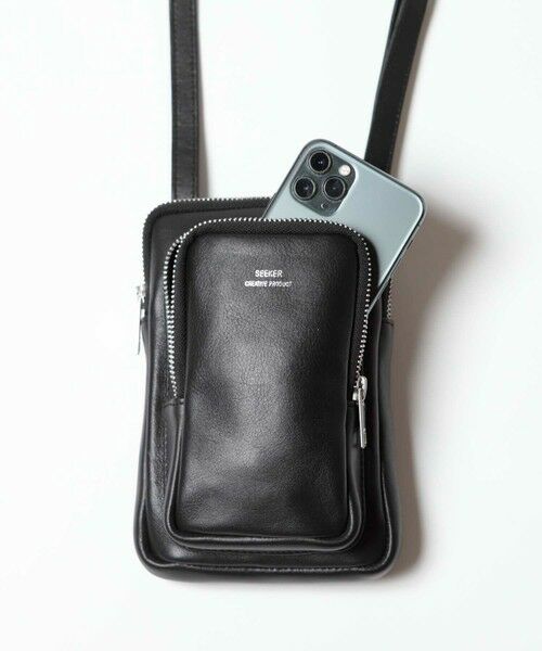 MEN'S BIGI / メンズビギ ショルダーバッグ | 【SEEKER/シーカー×UNIONSTATION別注】牛革ミニショルダーバッグ/ネックポーチ | 詳細6