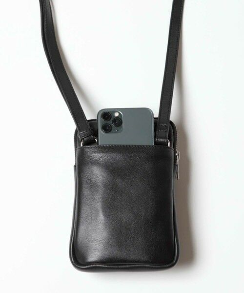MEN'S BIGI / メンズビギ ショルダーバッグ | 【SEEKER/シーカー×UNIONSTATION別注】牛革ミニショルダーバッグ/ネックポーチ | 詳細7