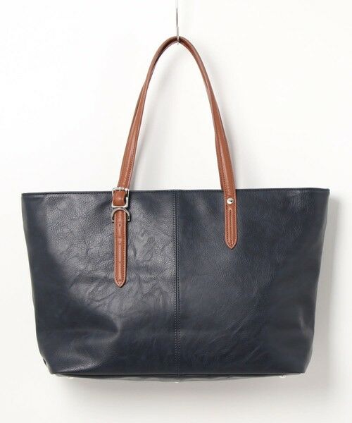 MEN'S BIGI / メンズビギ トートバッグ | 【PRO-SPERITY/プロスペリティ】別注　フェイクレザートートバッグ（ネイビー）