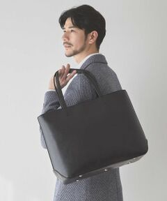 MEN'S BIGI / メンズビギ トートバッグ | ムラ加工フェイクレザートートバッグ