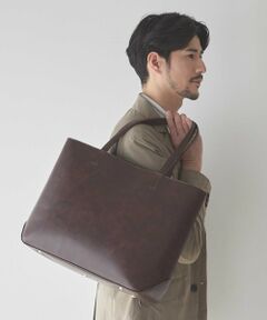 MEN'S BIGI / メンズビギ トートバッグ | ムラ加工フェイクレザートートバッグ