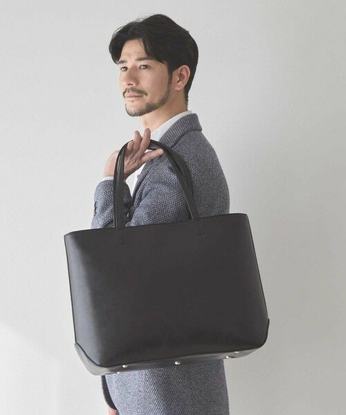 MEN'S BIGI / メンズビギ トートバッグ | ムラ加工フェイクレザートートバッグ | 詳細1