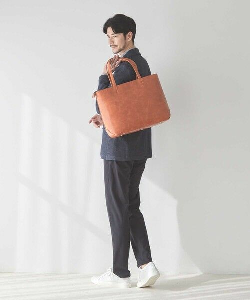 MEN'S BIGI / メンズビギ トートバッグ | ムラ加工フェイクレザートートバッグ | 詳細15