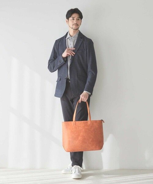 MEN'S BIGI / メンズビギ トートバッグ | ムラ加工フェイクレザートートバッグ | 詳細16