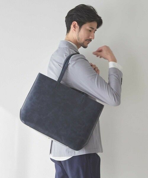 MEN'S BIGI / メンズビギ トートバッグ | ムラ加工フェイクレザートートバッグ | 詳細20