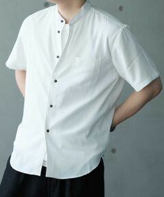 MEN'S BIGI / メンズビギ シャツ・ブラウス | ドビージャガードバンドカラー半袖シャツ
