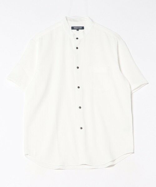 MEN'S BIGI / メンズビギ シャツ・ブラウス | ドビージャガードバンドカラー半袖シャツ | 詳細6