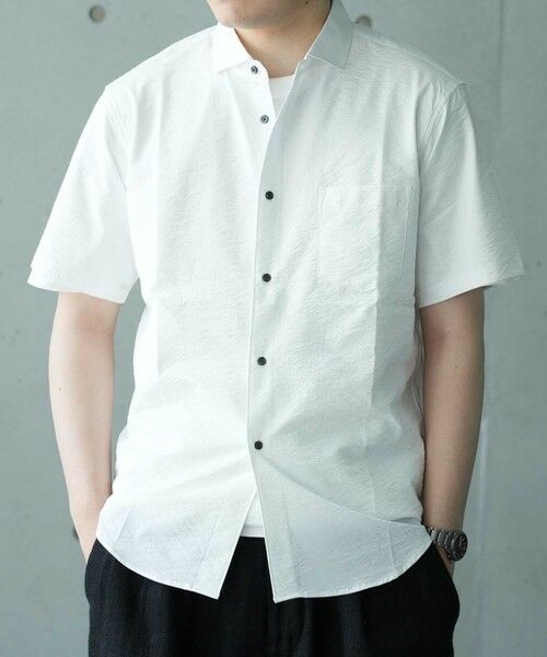 MEN'S BIGI / メンズビギ シャツ・ブラウス | 【抗菌・UVカット】レギュラーフィットワッシャーショートスリーブシャツ | 詳細1