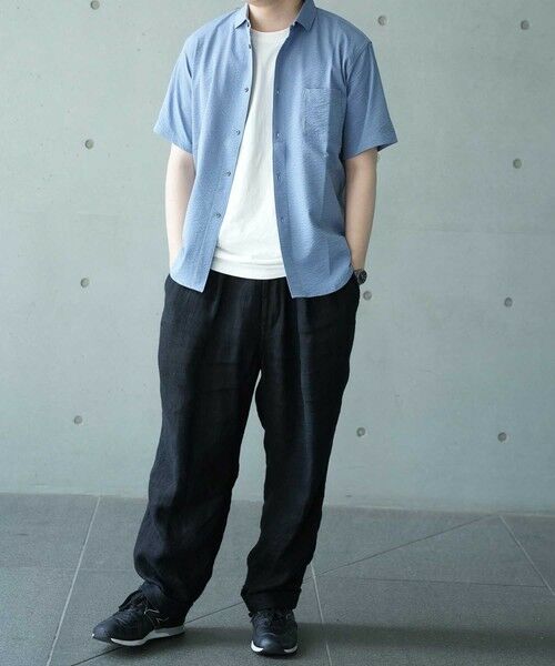 MEN'S BIGI / メンズビギ シャツ・ブラウス | 【抗菌・UVカット】レギュラーフィットワッシャーショートスリーブシャツ | 詳細14