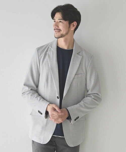 MEN'S BIGI / メンズビギ テーラードジャケット | デニム風トップカルゼテーラードジャケット(オフホワイト)