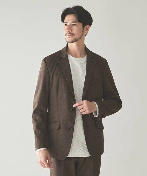 MEN'S BIGI / メンズビギ テーラードジャケット | 【セットアップ着用可】 トップカルゼジャージーテーラードジャケット（ブラウン）