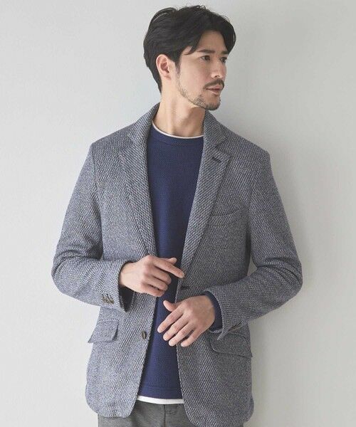 MEN'S BIGI / メンズビギ テーラードジャケット | ラッセル編みテーラードジャケット | 詳細7