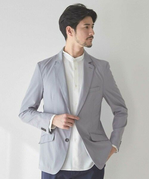 MEN'S BIGI / メンズビギ テーラードジャケット | ハイパーストレッチポリエステルタフタテーラードジャケット | 詳細1