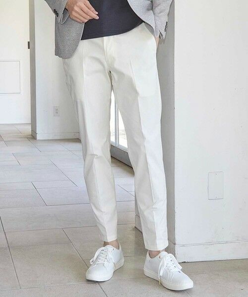 MEN'S BIGI / メンズビギ スラックス・ドレスパンツ | N/Cスラブストレッチスラックス（ホワイト）