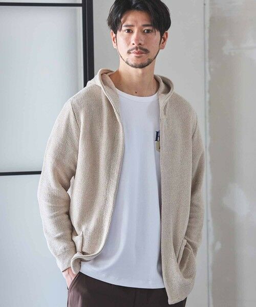 MEN'S BIGI / メンズビギ ニット・セーター | ウォッシャブルボタンレスパーカーカーディガン | 詳細2
