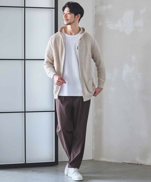 MEN'S BIGI / メンズビギ ニット・セーター | ウォッシャブルボタンレスパーカーカーディガン | 詳細4