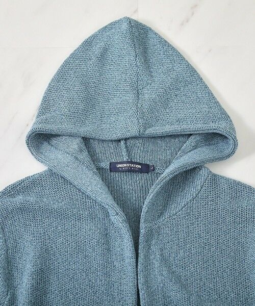 MEN'S BIGI / メンズビギ ニット・セーター | ウォッシャブルボタンレスパーカーカーディガン | 詳細8