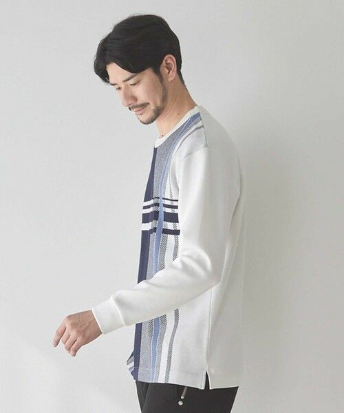 MEN'S BIGI / メンズビギ スウェット | チェック柄パッチワークスウェット | 詳細2