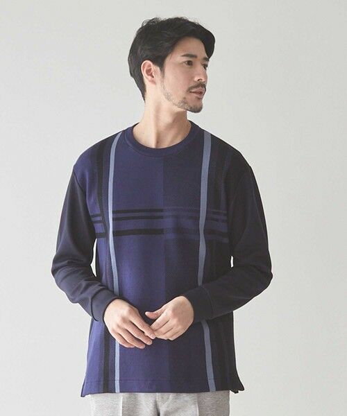 MEN'S BIGI / メンズビギ スウェット | チェック柄パッチワークスウェット | 詳細5