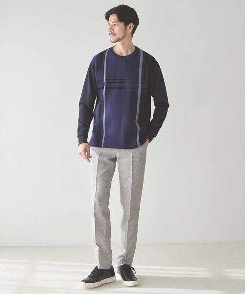 MEN'S BIGI / メンズビギ スウェット | チェック柄パッチワークスウェット | 詳細8