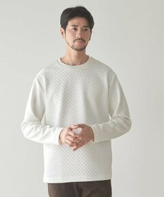 MEN'S BIGI / メンズビギ スウェット | ジャガード×ダンボールバスケットスウェット
