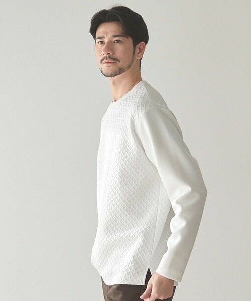 MEN'S BIGI / メンズビギ スウェット | ジャガード×ダンボールバスケットスウェット | 詳細3