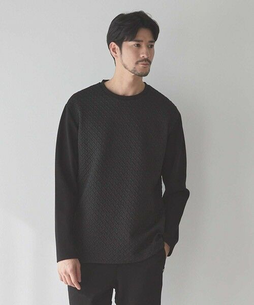 MEN'S BIGI / メンズビギ スウェット | ジャガード×ダンボールバスケットスウェット | 詳細6