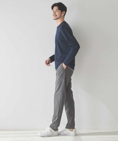 MEN'S BIGI / メンズビギ スウェット | ウェーブジャガード柄フェイクレイヤードクルーTee | 詳細9