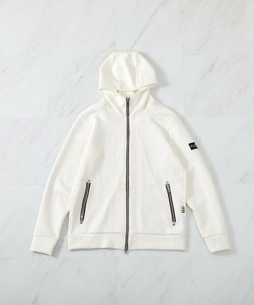 MEN'S BIGI / メンズビギ スウェット | <プロスペリティ×UNION STATION>ストレッチポンチジップアップパーカ（ホワイト）