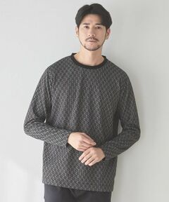 <UNION STATION by MEN'S BIGI>ジオメトリックジャガードロンT