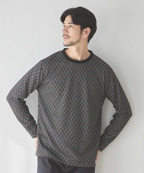 MEN'S BIGI / メンズビギ Tシャツ | <UNION STATION by MEN'S BIGI>ジオメトリックジャガードロンT | 詳細5