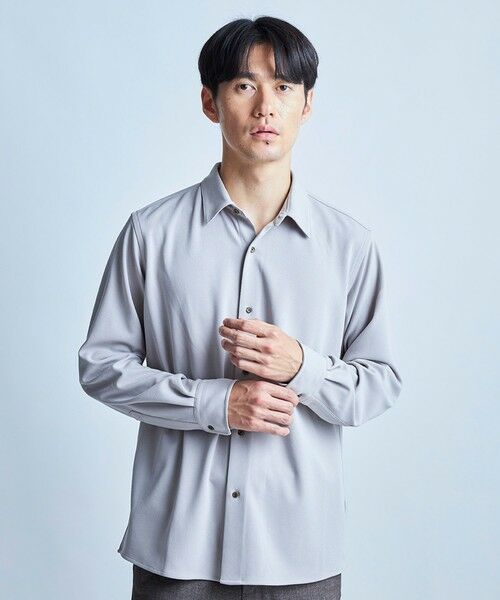 MEN'S BIGI / メンズビギ シャツ・ブラウス | アムンゼンジャージシャツ（グレー）