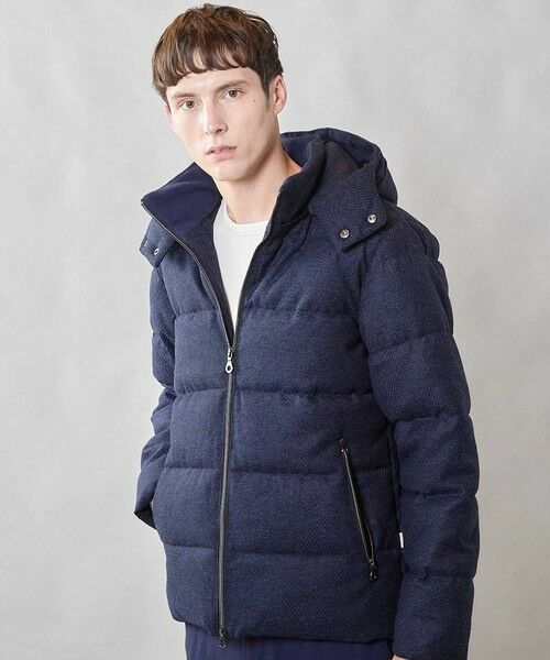 MEN'S BIGI / メンズビギ ダウンジャケット・ベスト | 【THERMOLITE / サーモライト】カルゼウールライク中綿ブルゾン（ネイビー）