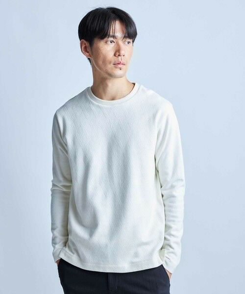 MEN'S BIGI / メンズビギ Tシャツ | ふくれJQDカットソー（ホワイト）