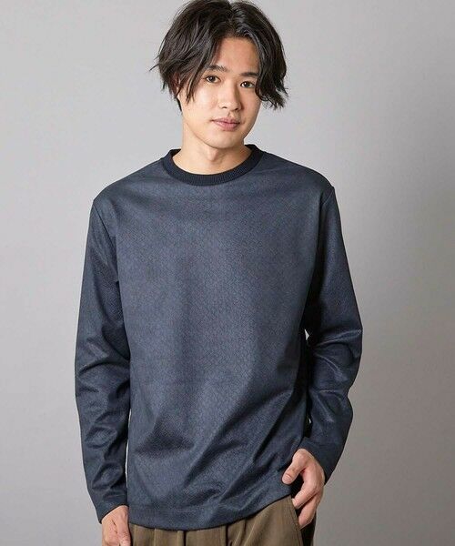 MEN'S BIGI / メンズビギ Tシャツ | エンボスリンクスフェイクスウェードロンT | 詳細3