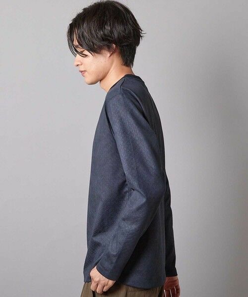 MEN'S BIGI / メンズビギ Tシャツ | エンボスリンクスフェイクスウェードロンT | 詳細4