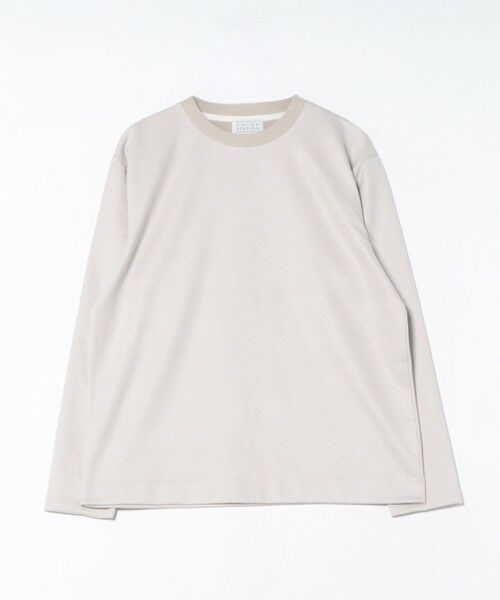 MEN'S BIGI / メンズビギ Tシャツ | エンボスリンクスフェイクスウェードロンT（ライトブラウン）