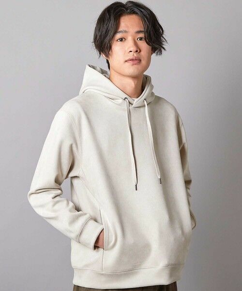 MEN'S BIGI / メンズビギ スウェット | フェイクスエードポンチプルパーカ | 詳細1