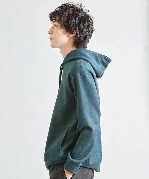 MEN'S BIGI / メンズビギ スウェット | フェイクスエードポンチプルパーカ | 詳細8