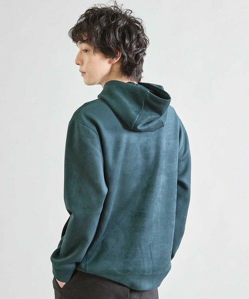 MEN'S BIGI / メンズビギ スウェット | フェイクスエードポンチプルパーカ | 詳細9