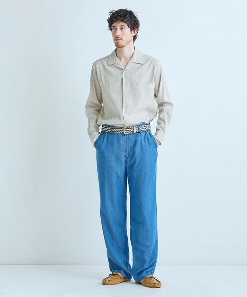 MEN'S BIGI / メンズビギ ベルト・サスペンダー | レザーミックス イタリアンメッシュベルト | 詳細5