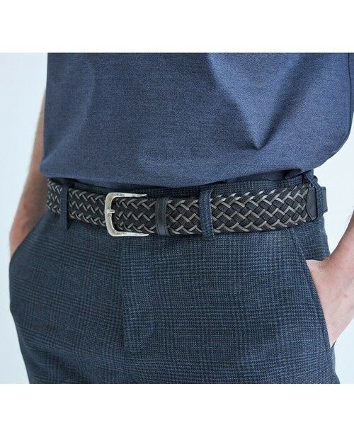 MEN'S BIGI / メンズビギ ベルト・サスペンダー | レザーミックス イタリアンメッシュベルト | 詳細7